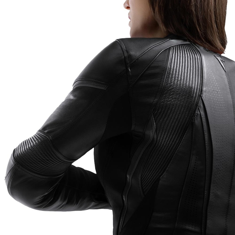Rebelhorn Diva ST Leder-Motorradjacke für Damen, schwarz
