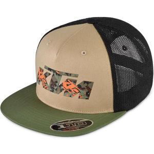 KTM Logo Trucker Cap schwarz-beige-khaki