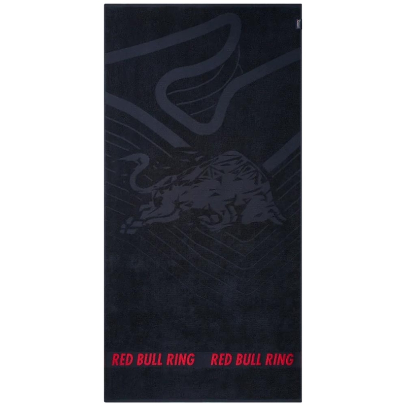 Duschhandtuch der Red Bull Rennstrecke, dunkelblau