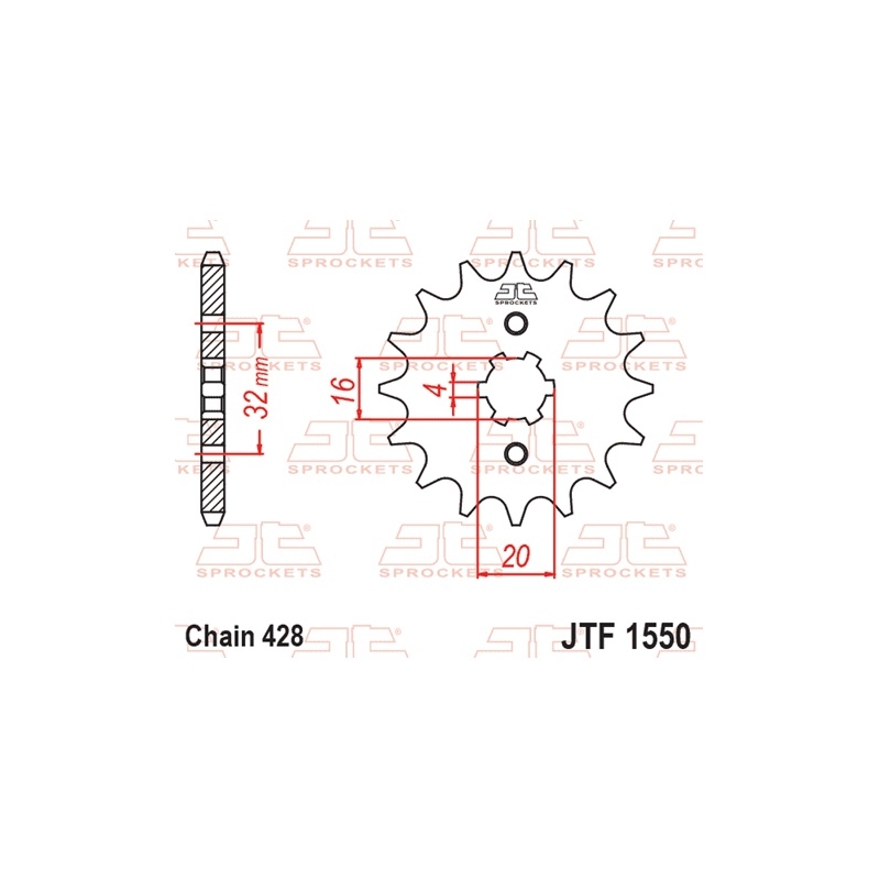 Ritzel JT 14T, 428