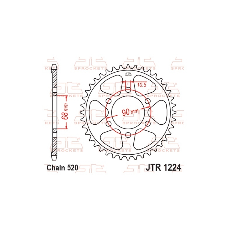 Ketten Rad JT 36T, 520