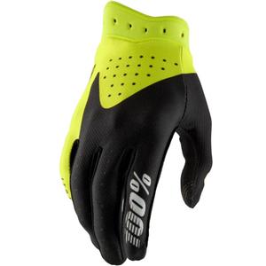 Motocross-Handschuhe 100% iTrack schwarz-fluoreszierend gelb