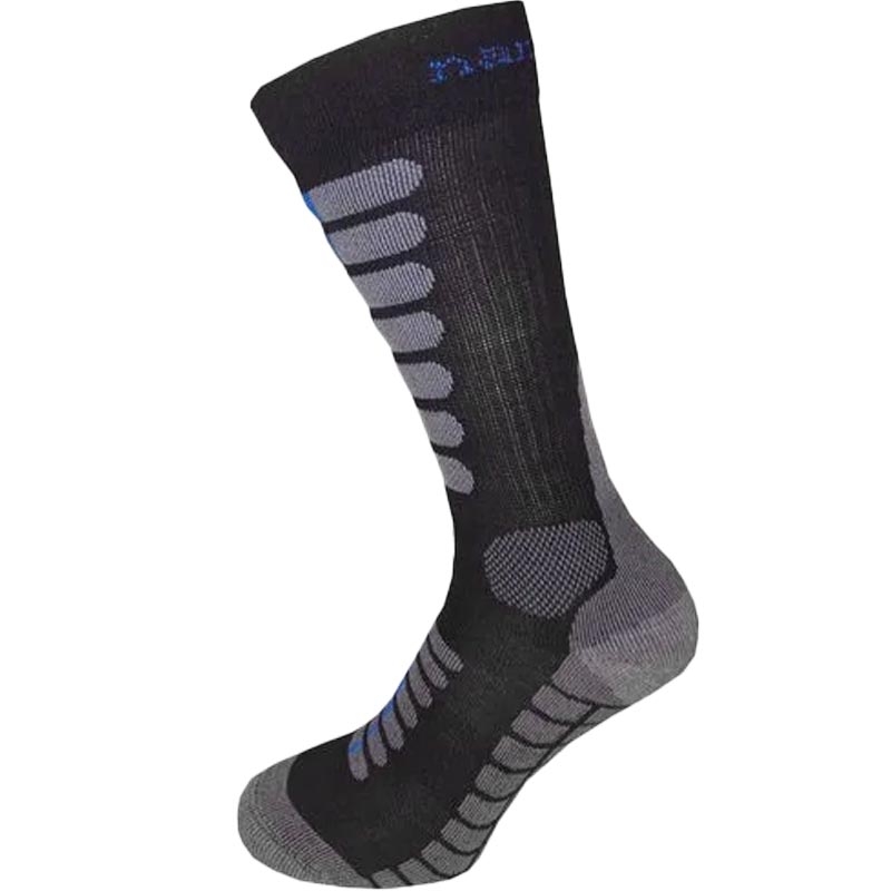 Nanosilver Moto hohe Socken mit silber-schwarz-blau