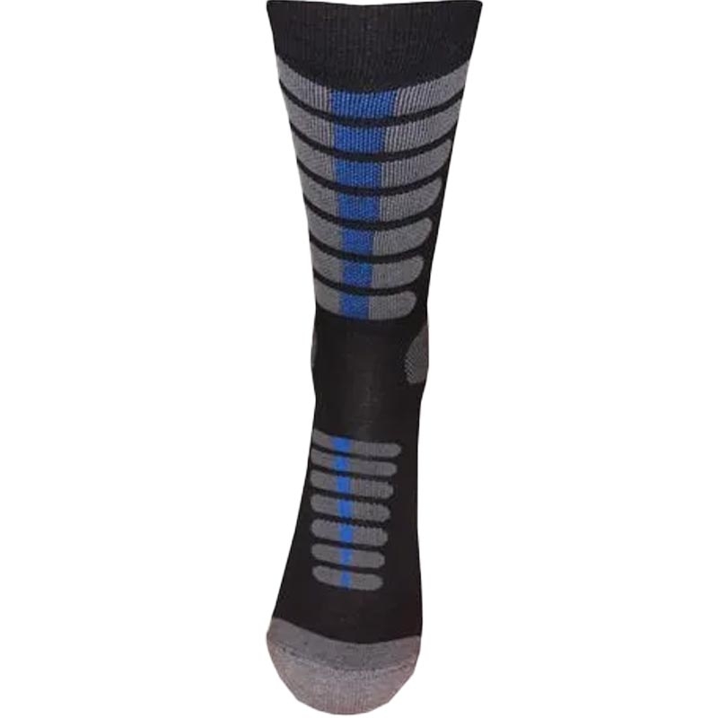 Nanosilver Moto hohe Socken mit silber-schwarz-blau