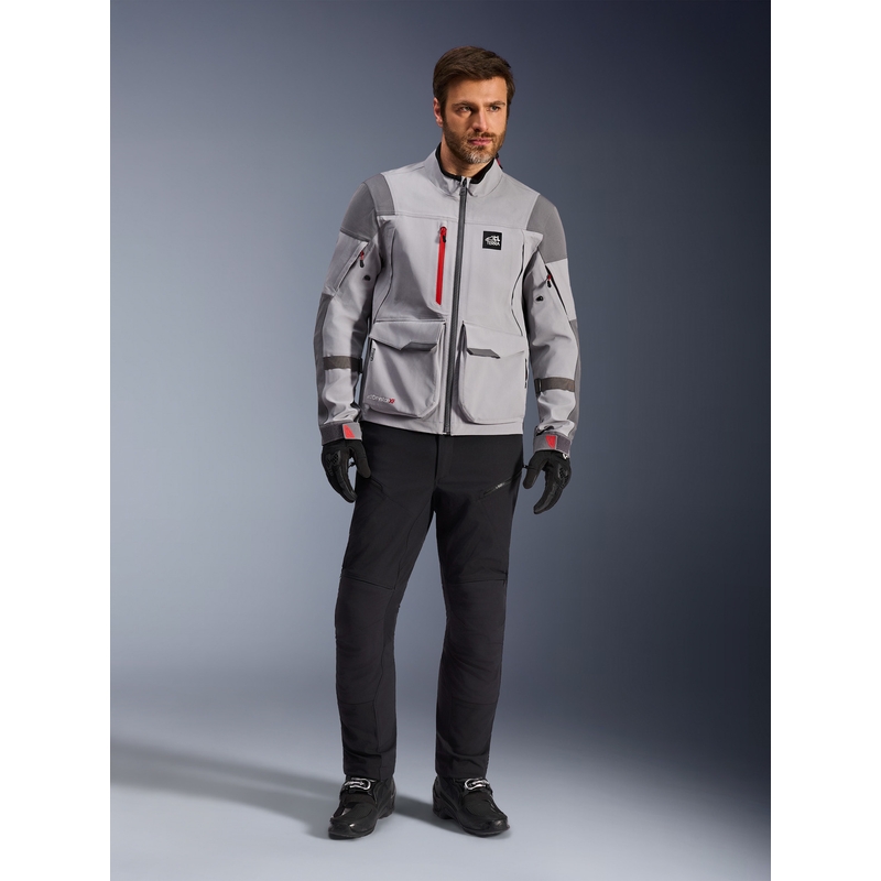 Alpinestars Maxdura Drystar XF Motorradjacke, hellgrau-dunkelgrau