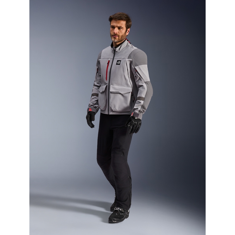 Alpinestars Maxdura Drystar XF Motorradjacke, hellgrau-dunkelgrau