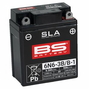 Werkaktivierte Motorradbatterie BS-BATTERY 6N6-3B/B-1 (FA)