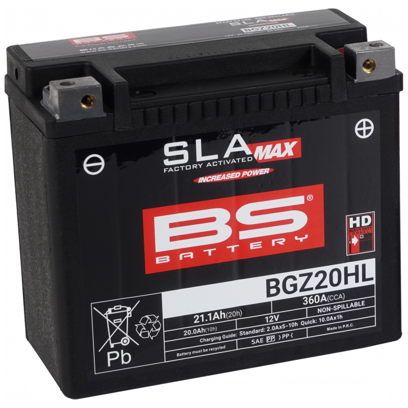 Werkaktivierte Motorradbatterie BS-BATTERY SLA MAX