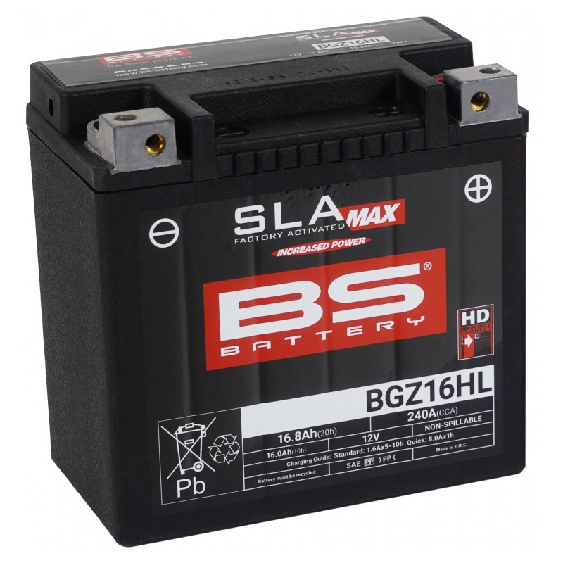 Werkaktivierte Motorradbatterie BS-BATTERY SLA MAX