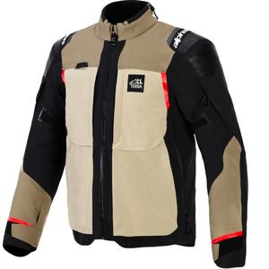 Alpinestars Andes PRO Drystar XF Motorradjacke braun-schwarz-orange