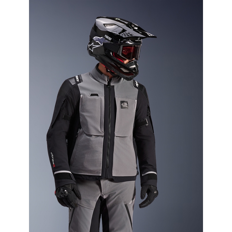 Alpinestars Andes PRO Drystar XF Motorradjacke Dunkelgrau-Schwarz