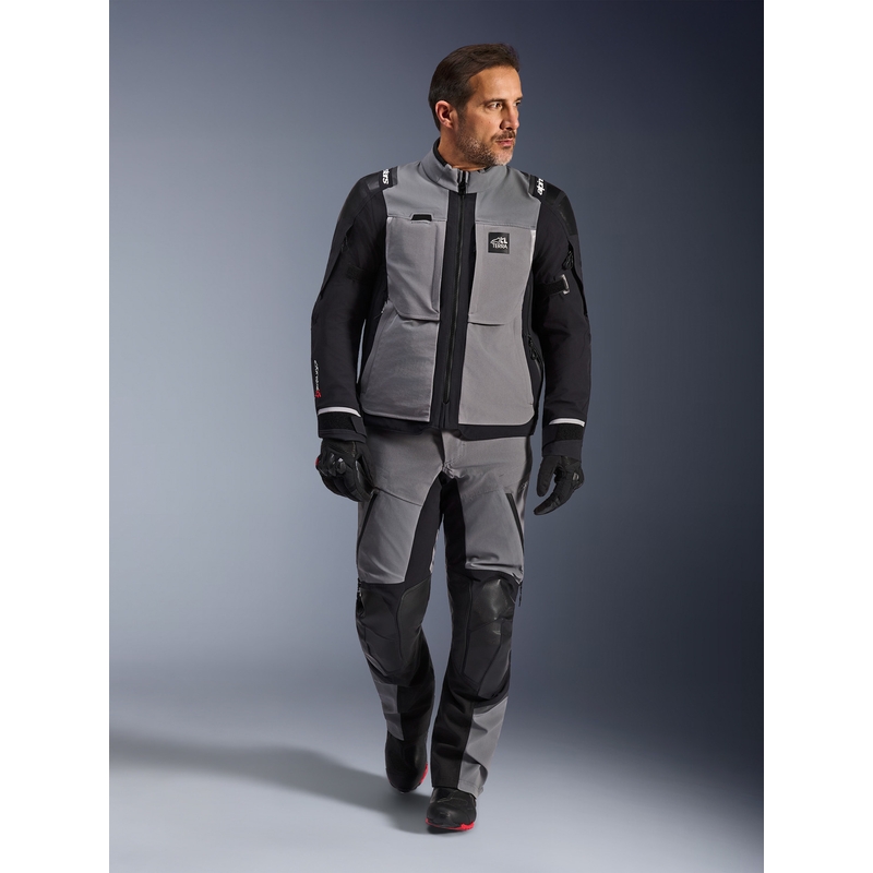 Alpinestars Andes PRO Drystar XF Motorradjacke Dunkelgrau-Schwarz