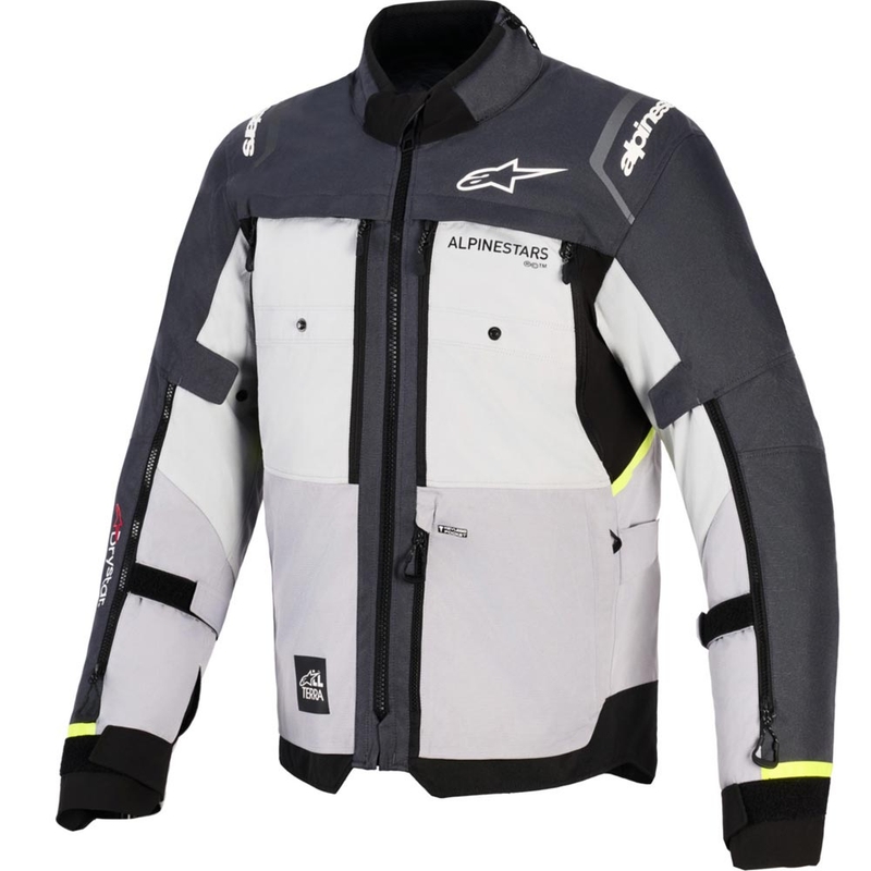 Alpinestars Cusco Drystar Motorradjacke hellgrau-hellblau-dunkelblau