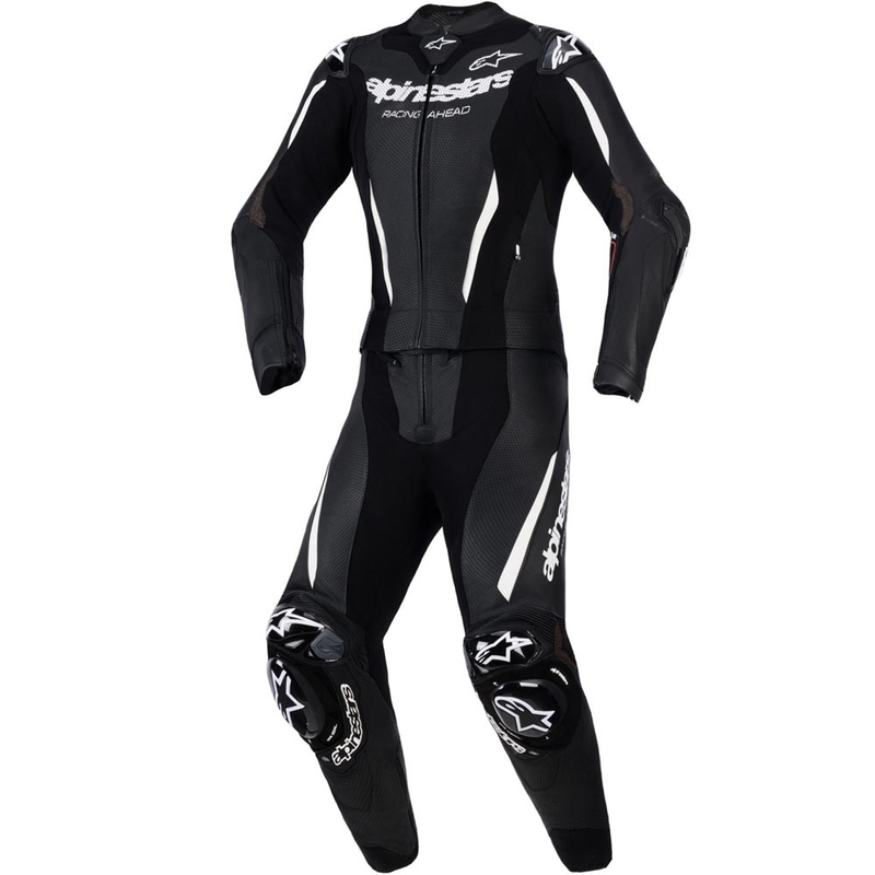 Alpinestars Stella GP-R7 Damen-Motorradkombi aus Leder, zweiteilig, Schwarz