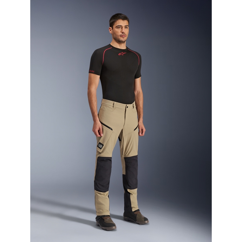 Alpinestars Explore AST Motorradhose, hellbraun-schwarz