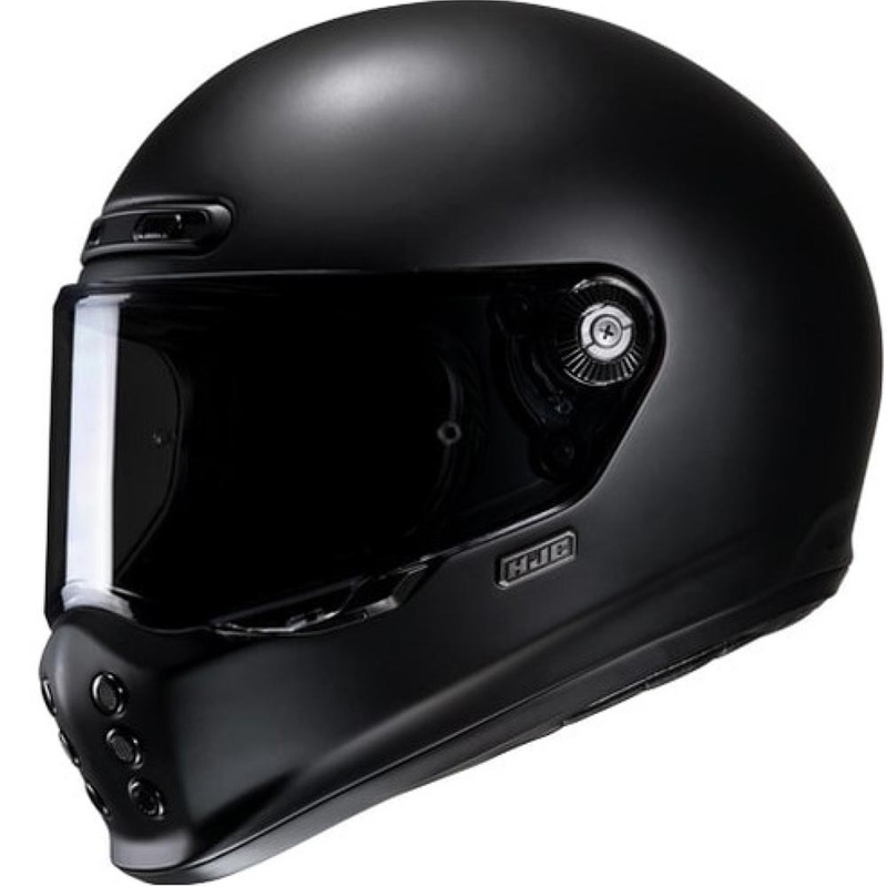 HJC V10 Solid Semi Flat Integralhelm für Motorräder, schwarz