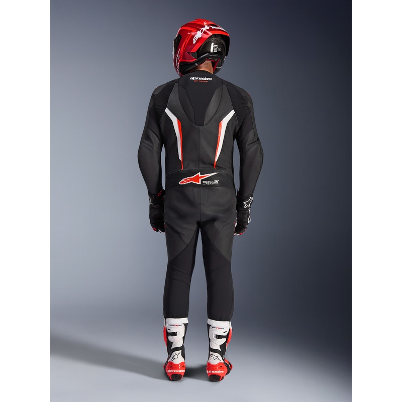 Alpinestars GP FORCE V2 Einteiler-Motorradanzug schwarz-weiß-fluoreszierend rot