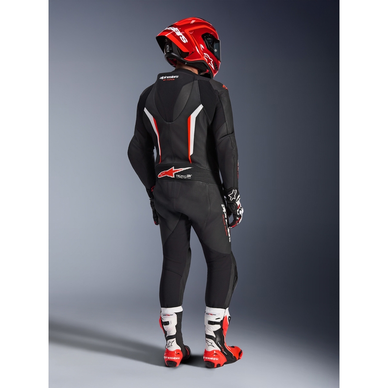 Alpinestars GP FORCE V2 Einteiler-Motorradanzug schwarz-weiß-fluoreszierend rot