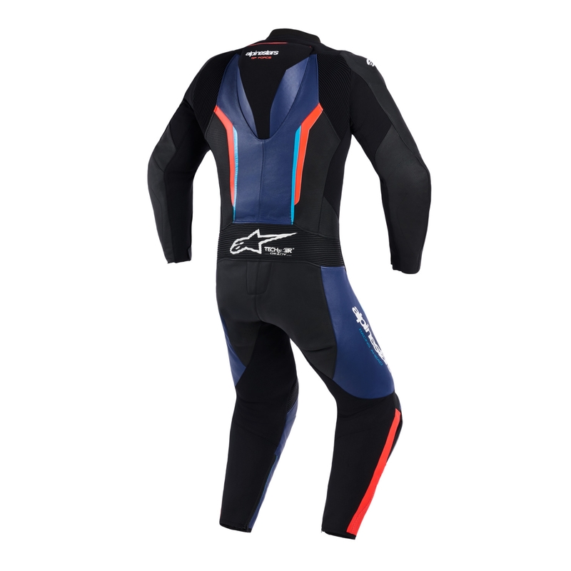 Alpinestars GP FORCE V2 Einteiler-Motorradanzug schwarz-blau-fluoreszierend rot