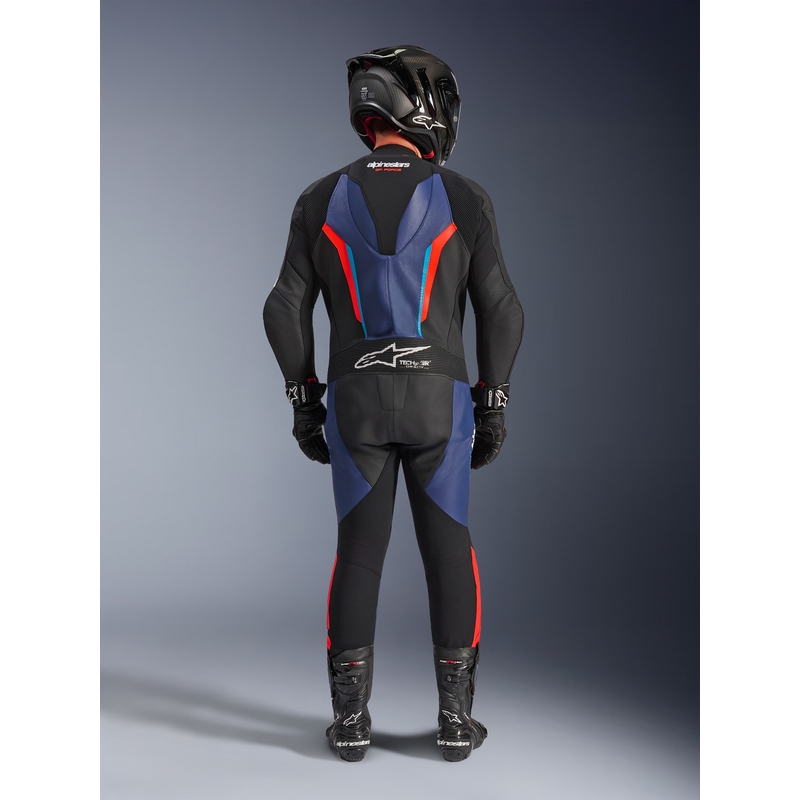 Alpinestars GP FORCE V2 Einteiler-Motorradanzug schwarz-blau-fluoreszierend rot