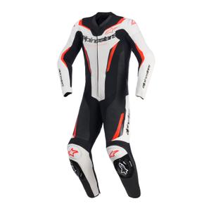 Alpinestars GP FORCE V2 Einteiler-Motorradanzug weiß-schwarz-fluoreszierend rot