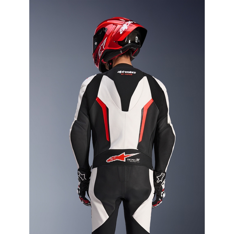 Alpinestars GP FORCE V2 Einteiler-Motorradanzug weiß-schwarz-fluoreszierend rot