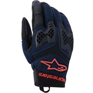 Alpinestars Manti Air Motorradhandschuhe dunkelblau-fluoreszierend rot-schwarz