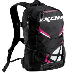 Motorradrucksack IXON R-Tension 23 schwarz-weiß-rosa