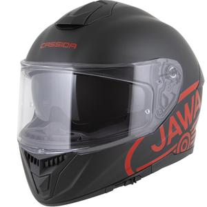 Cassida Integral GT 2.1 Jawa Solid Integralhelm, matt schwarz-glänzend rot