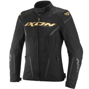 Damen-Motorradjacke IXON Striker 2 Air WP Lady schwarz-gold