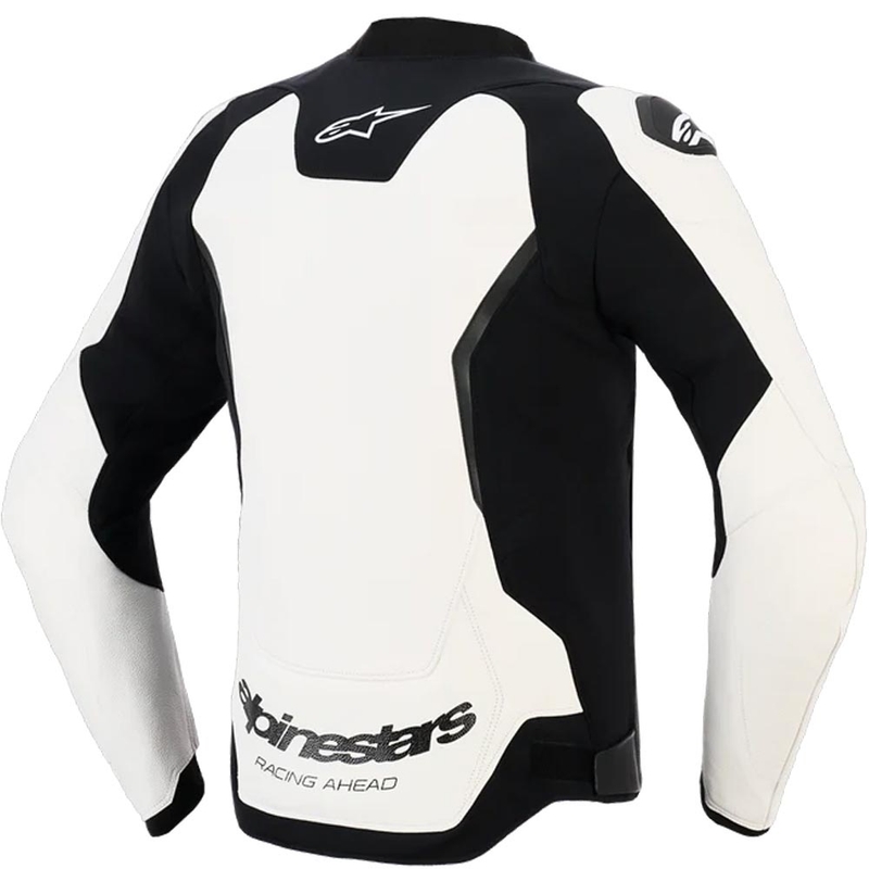 Alpinestars GP Force V2 Leder-Motorradjacke weiß-schwarz
