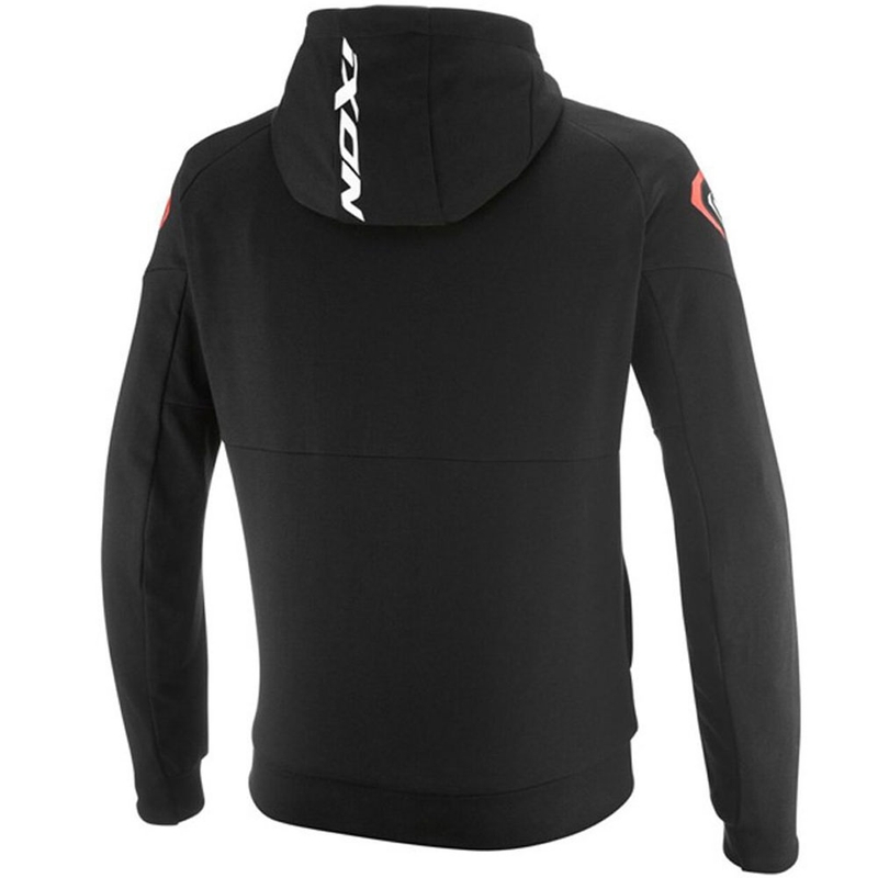 IXON Touchdown Ultra Motorrad-Sweatshirt schwarz-weiß-rot
