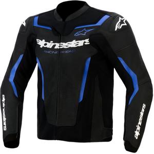 Alpinestars GP Force V2 Airflow Motorradjacke aus Leder, schwarz-metallic blau
