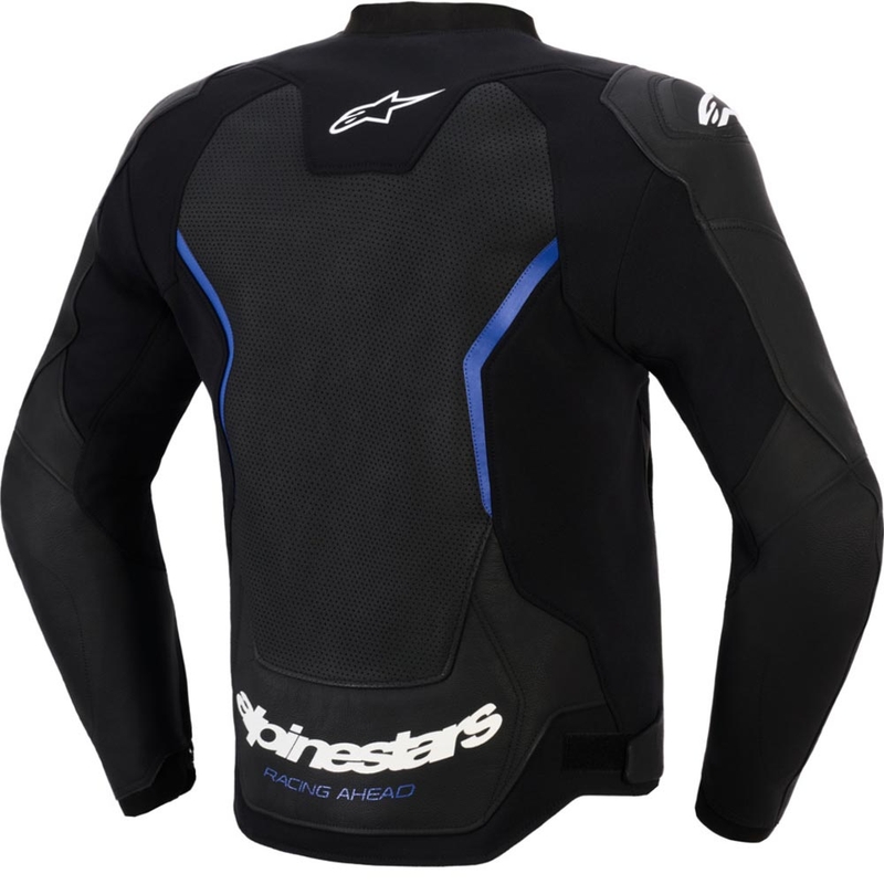 Alpinestars GP Force V2 Airflow Motorradjacke aus Leder, schwarz-metallic blau