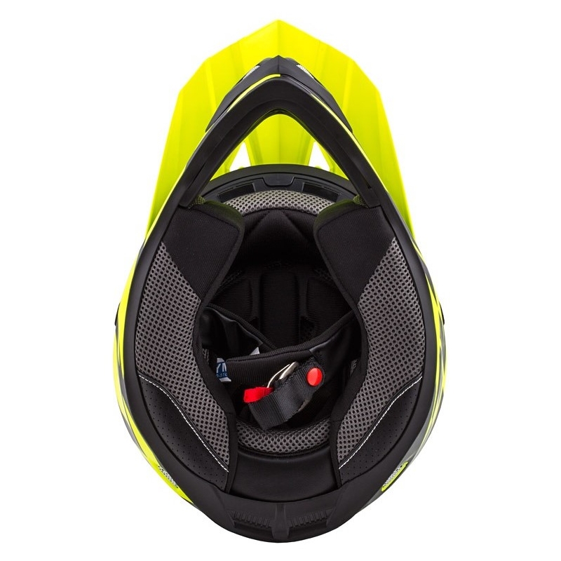 Kinder Motocross Helm Cassida Cross Cup Two schwarz-grau-fluo gelb