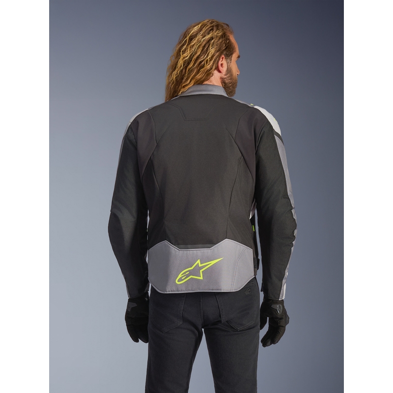 Alpinestars T-JAWS V4 Wasserdichte Motorradjacke Schwarz-Hellgrau-Grau