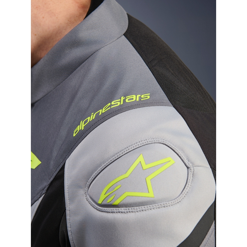 Alpinestars T-JAWS V4 Wasserdichte Motorradjacke Schwarz-Hellgrau-Grau