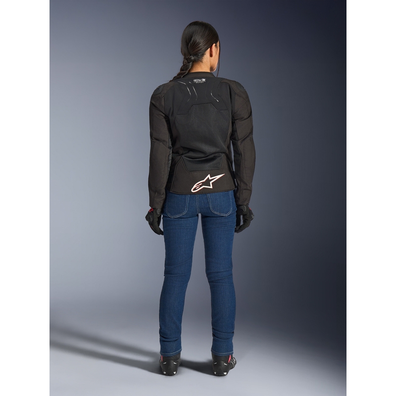 Alpinestars Stella SMX Air Damen-Motorradjacke schwarz-weiß-fluoreszierend rot