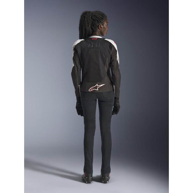 Alpinestars Stella SMX Air Damen-Motorradjacke hellgrau-schwarz-rosa
