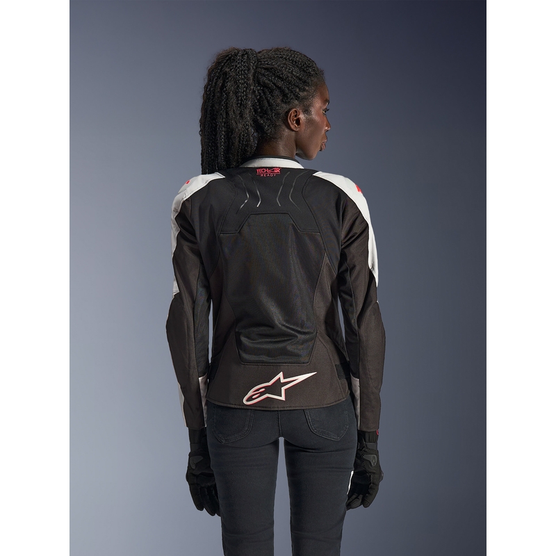 Alpinestars Stella SMX Air Damen-Motorradjacke hellgrau-schwarz-rosa