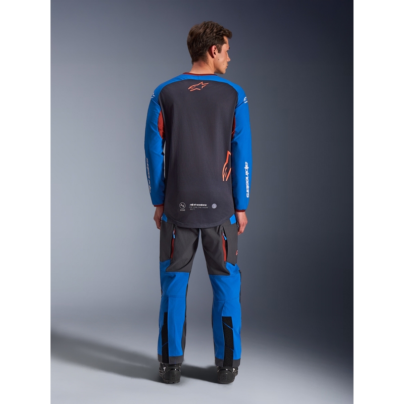 Alpinestars Maxdura Dual Motocross-Trikot, dunkelgrau-blau-orange