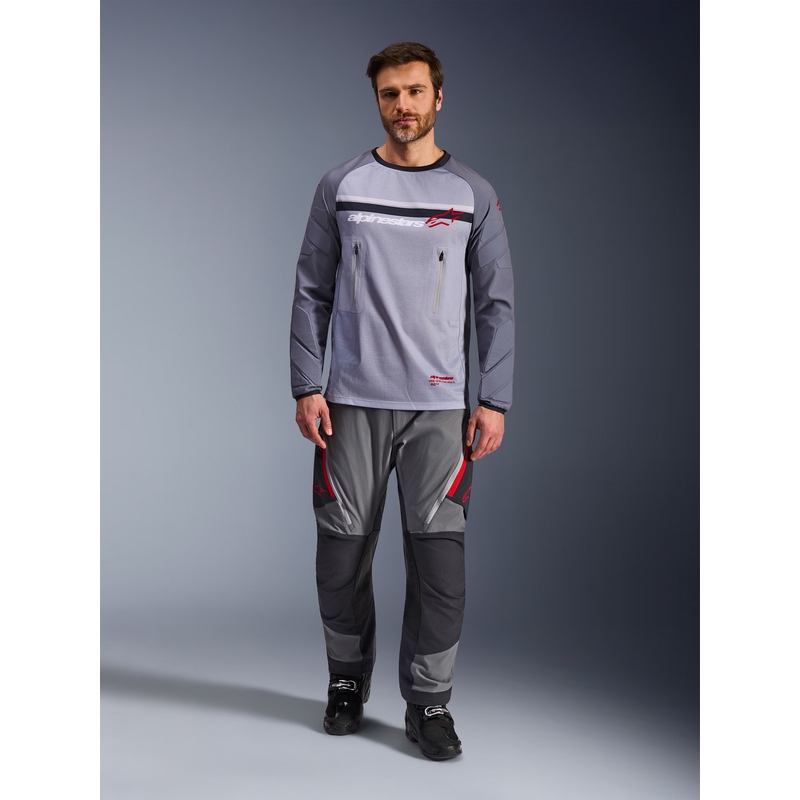 Alpinestars Maxdura Dual Motocross-Trikot hellgrau-dunkelgrau-orange