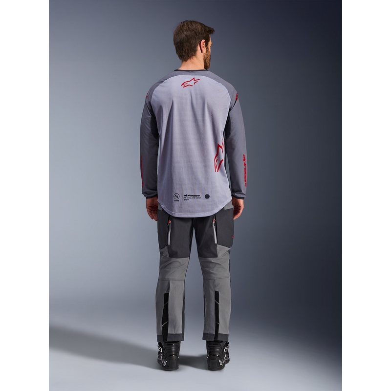 Alpinestars Maxdura Dual Motocross-Trikot hellgrau-dunkelgrau-orange