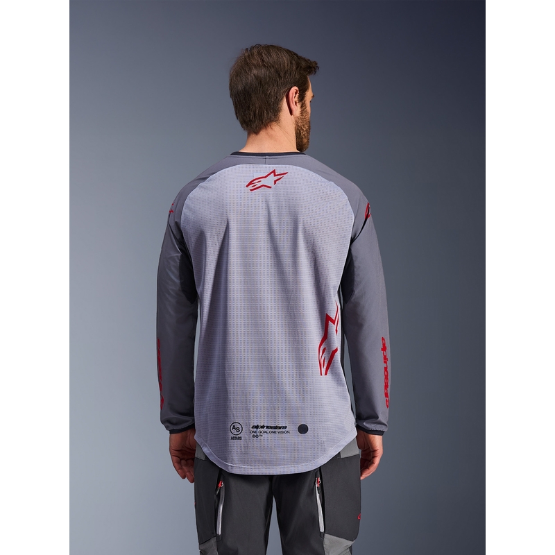 Alpinestars Maxdura Dual Motocross-Trikot hellgrau-dunkelgrau-orange