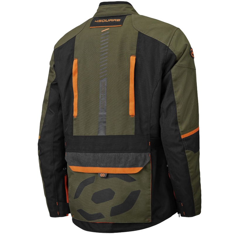 4SQUARE Trailer Craft Motorradjacke Khaki-Orange