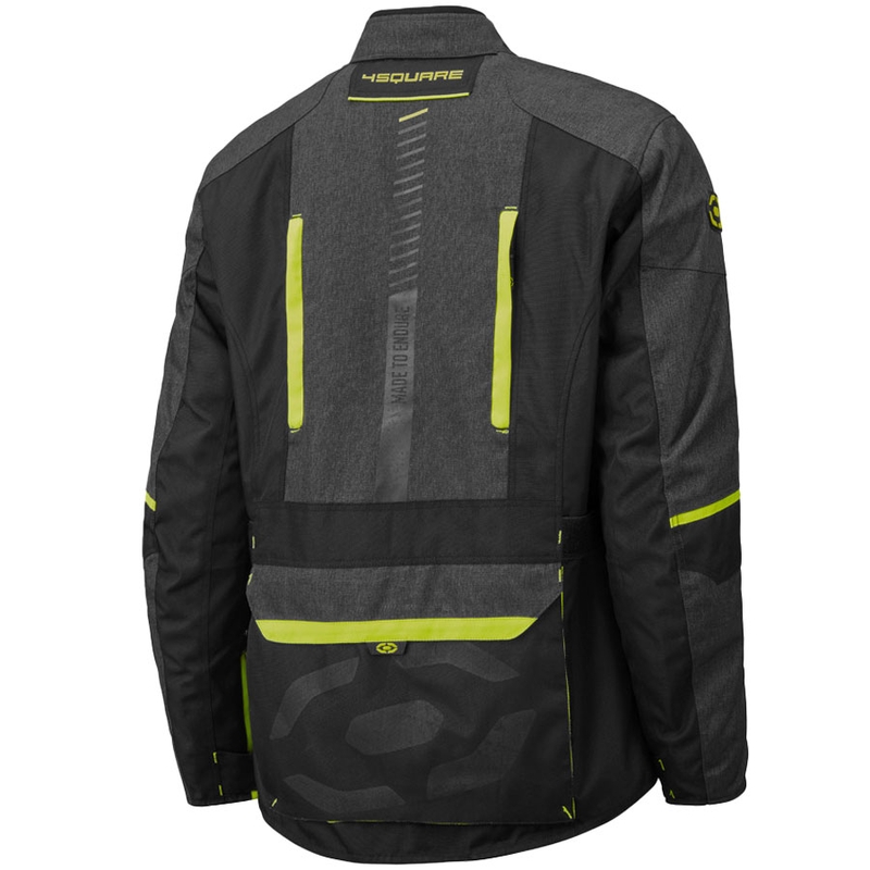 4SQUARE Trailer Craft Motorradjacke grau-fluoreszierend gelb