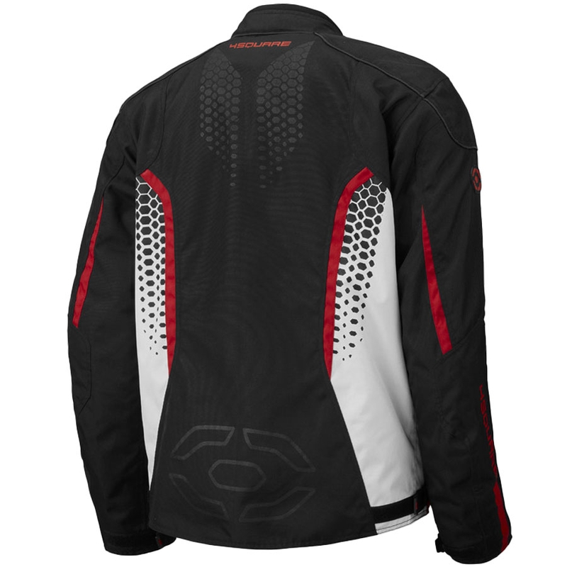 4SQUARE Sportster Dart Motorradjacke schwarz-weiß-rot