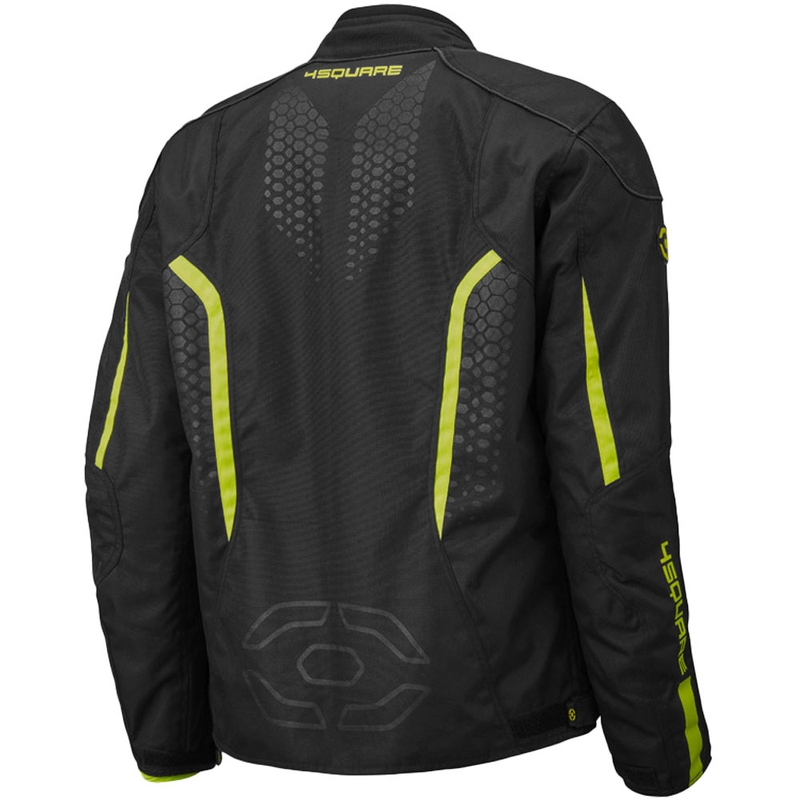 Motorradjacke 4SQUARE Sportster Dart schwarz-fluoreszierend gelb