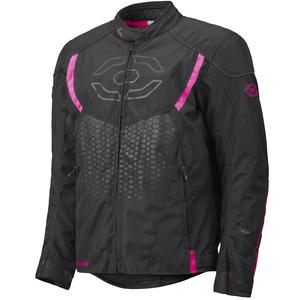 Damen-Motorradjacke 4SQUARE Sportster Dart schwarz-pink