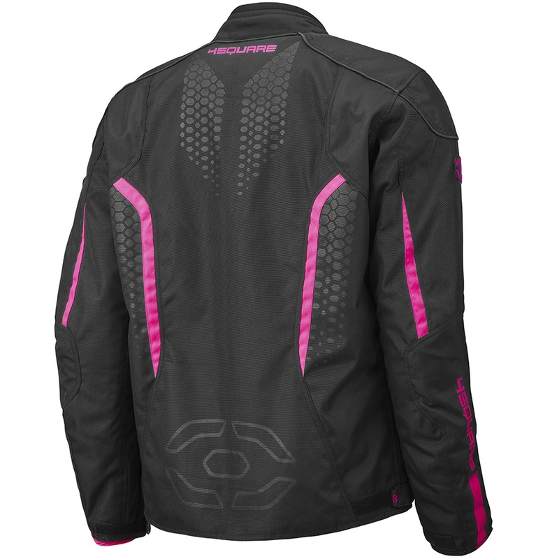Damen-Motorradjacke 4SQUARE Sportster Dart schwarz-pink